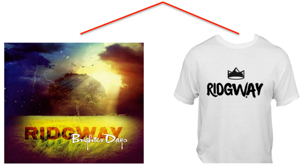 White "Ridgway" Crown Logo T-Shirt + Physical CD