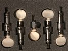 Rickard Cyclone 10:1 Ratio Five-String Banjo Tuning Pegs - Nickel w Galaith Ivory Buttons