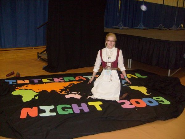 Ivory designed and created the backdrop to our International Night 2009 showcase. Geography and crafting skills at work!