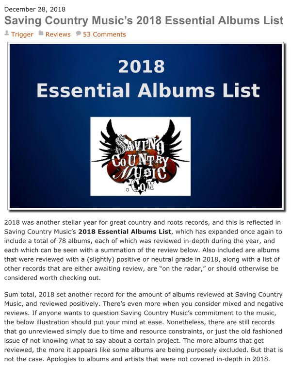 HELLROYS SCM 2018 Essential Albums List