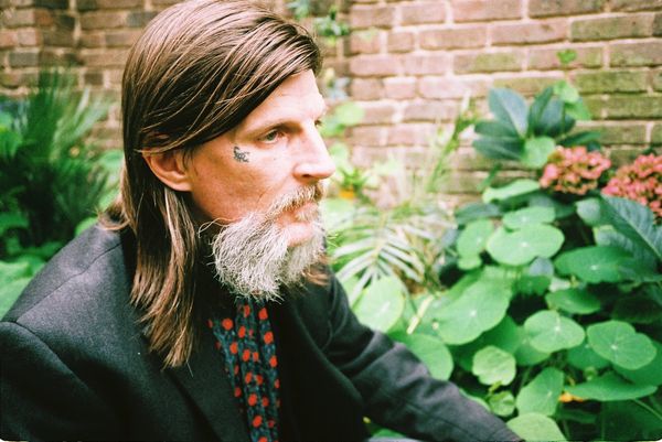 Dylan Carlson - workin' on the set for Earth's upcoming