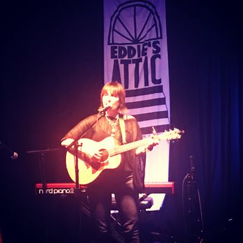 Patricia on stage at Eddie's Attic, Decatur Georgia October 2018
