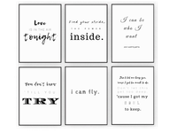 BUNDLE: All 6 Printable Lyrics Wall Art plus more!