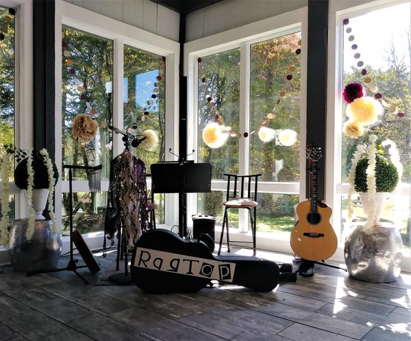 RagTop performing at a wedding reception at Peak of the Otter Bedford, VA.
 (An example of our indoor set up design and space requirements.)