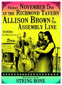 London, ON, CANADA - Richmond Tavern, String Bone w/ Allison Brown and the Assembly Line