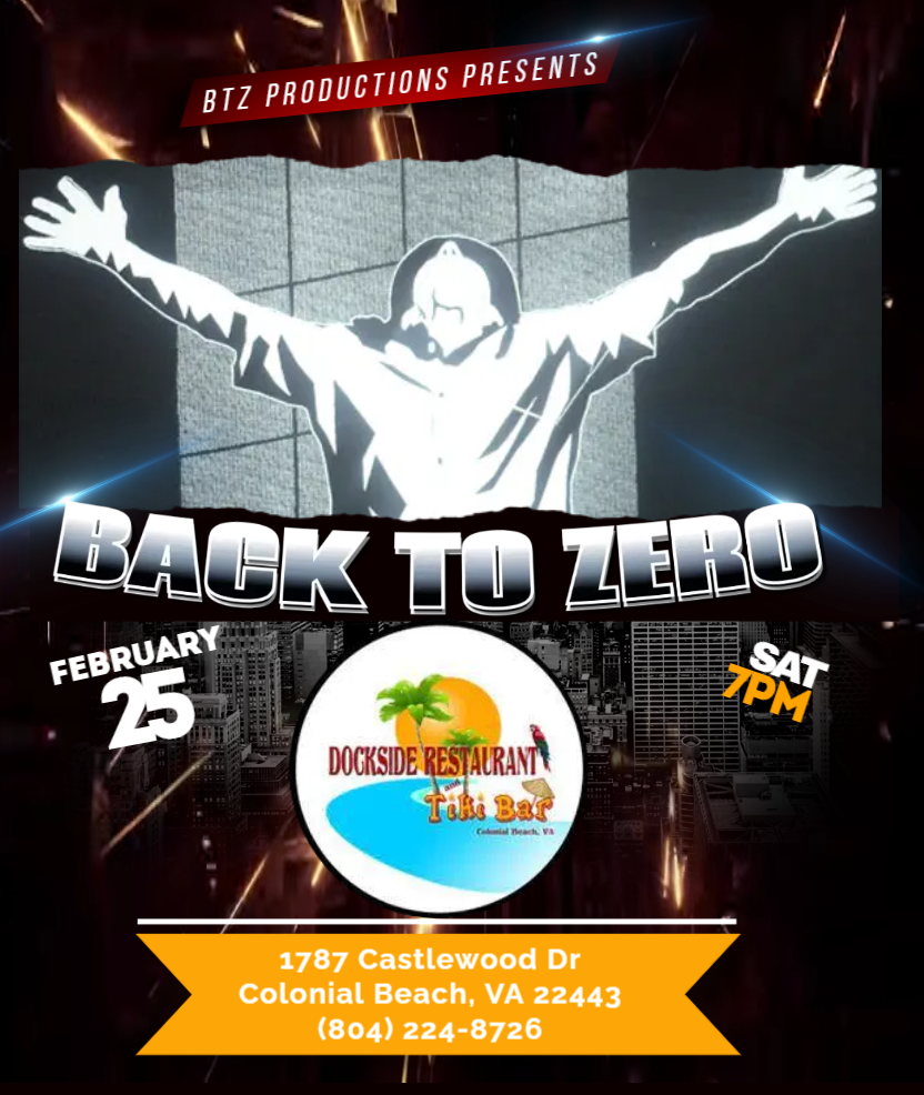 Join Back to Zero for a night of funk, soul, rock, and highly danceable live music at the wonderful Dockside Tiki Bar! 