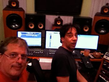 Chuck & Joe DiGiorgi mixing Never Stand Still at Headline Sound~Irvington NY
