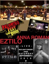 EZTILO & ANNA ROMAN to Perform at the 2015 Palomino Fest Labor Day Celebration!!!