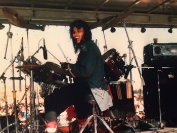 Joyce on drums
