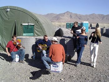 Kabul with Adam Gregory 2003 playing for our troops
