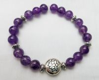 Amethyst Lotus Bracelet (lg bead - style 2)