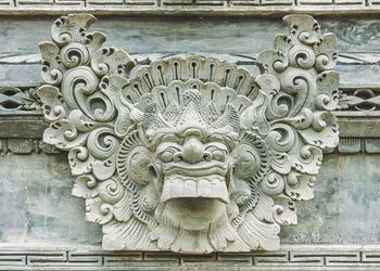 Barong Chiseled on Temple Wall
