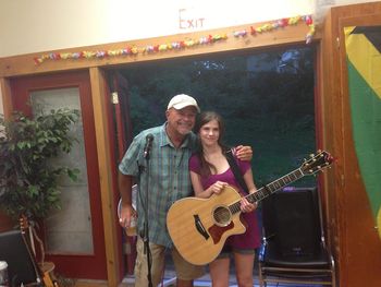 With Kelly McQuire, a crazy talented (and kind) singer/songwriter who let me play at his show in VT when I was just starting out. (2013)
