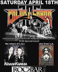 Cancelled - Color of Chaos w/  special guest Krashkarma and Texas Death Star