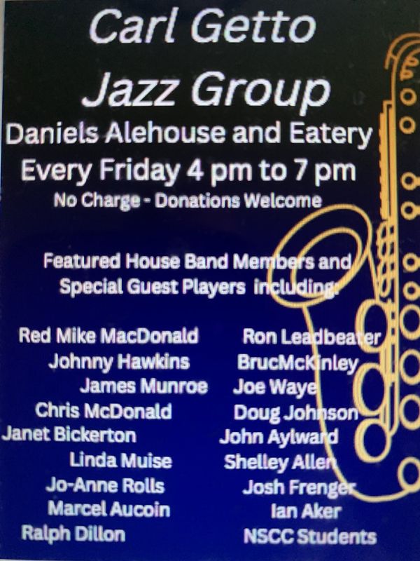 Weekly Jazz every Friday in Cape Breton starting. and running until December 16 2022.