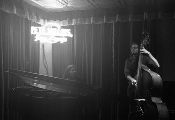 Lara Driscoll (piano), Sean Jacobi (bass), duo at Pete Miller's, Patrick Driscoll (photo)
