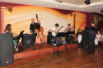 Tango Espejo at Barba Yianni: Lara Driscoll (piano), Gary Fowler (bass/arranger), Jonathan Kotulski (bandoneon), George Turner (guitar), Brian Gehrich (violin)
