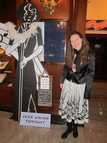 Lara Driscoll performing with the Union League Jazz as a guest artist
