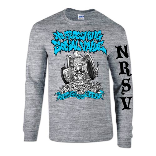 Wasted for Life - Gray Long Sleeve