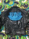 Blue Twin Heart Hand-sewn Motorcycle Patch