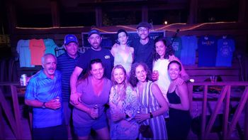 A pic with family and friends after The Minx & The Maestro show at The Beach Bar, St. John, USVI
