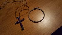 Horseshoe Nail Cross / Guitar String Bracelet 