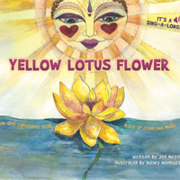 Yellow Lotus Flower by Jen Myzel