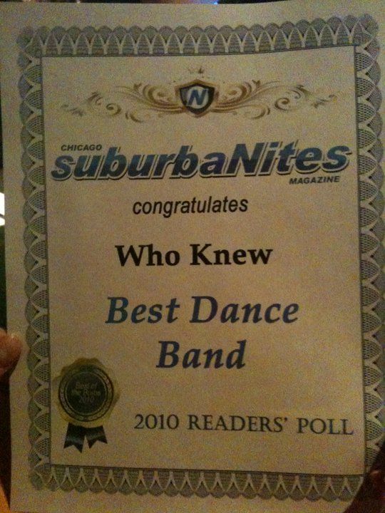 WHO KNEW!!!!!  Best Dance Band!  :)