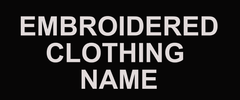 EMBROIDERED CLOTHING NAME