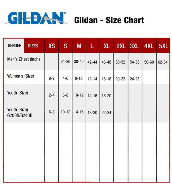 gildan sizing