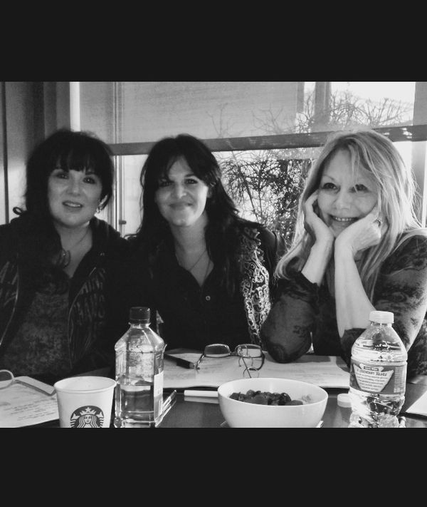 Molly Durand with Anne & Nancy Wilson of HEART at PLAYTONE Studios. Santa Monica, CA - JULY 2014 for reading of "Kick It Out"