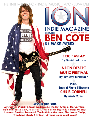 ION Indie Magazine's July 2017 issue featuring Ben, by Mark Myers