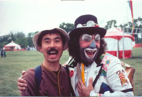 Here I am at the Winnipeg Children's Festival 1989 with a member of Kozinoko from Japan