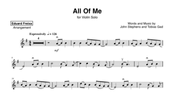 "All of Me" Sheet Music