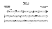 "Perfect" Sheet Music