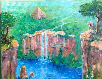 “Magical Mystery Falls” 11x14” Oil on canvas $400
