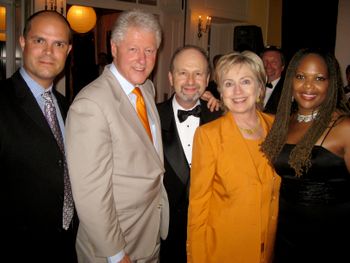I had the pleasure of performing with Raggs and the All Stars for First Lady (Secretary of State at the time) Hillary Clinton's mother's 90th birthday celebration.  President Bill Clinton and daughter Chelsea were also in attendance.
