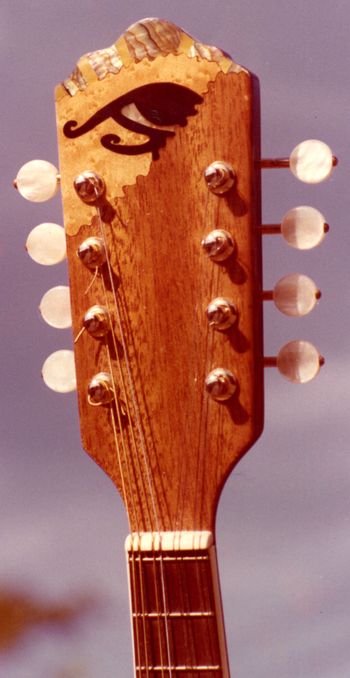 Egyptian Eye custom inlay on mandolin
