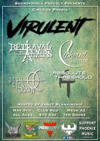 Soundphoria Presents: Cinco de Phoria with Virulent, Absolute Threshold, Betrayal of Allies, Ciphered Existence and Devil Lies Down!