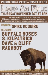Spike McGuire//Buffalo Moses//S. Kilpatrick//Dave & Cliff//Rachbot