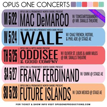 2017 5 28 Stage AE Opus One Productions Concerts Zack Mexico opens for Future Islands
