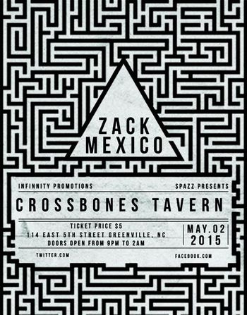 2015 5 2 Zack Mexico plays at the Crossbones Tavern Greensville NC
