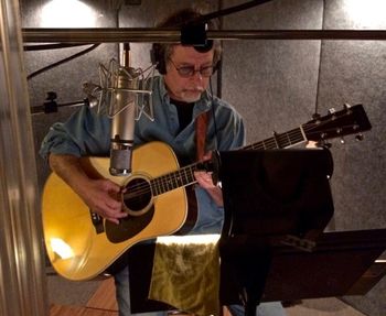 Tom on the D-35 at Southern Harmony Recording Studio
