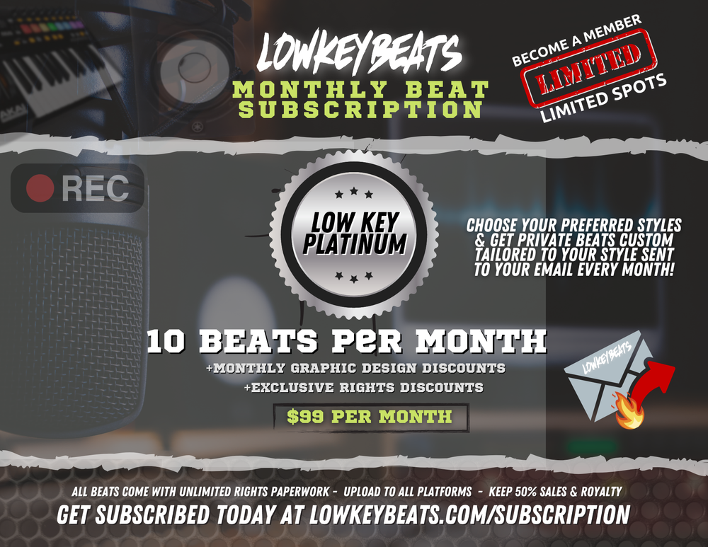 Low Key Beats monthly beat subscription