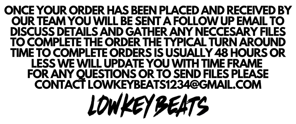 Low Key Beats order info