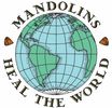 Mandolins Heal The World case sticker