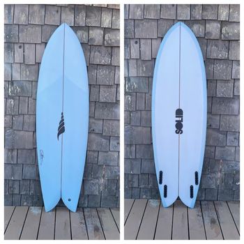 $850 - 6'2" - "Throwback" Fish by Solid Surf
