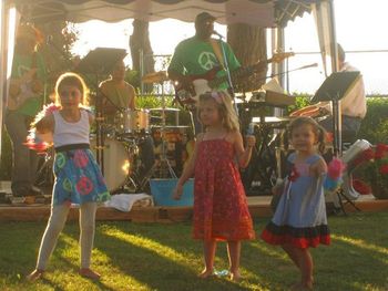 Caroline, Allegra and Ella, dancing up a storm on a perfect day: July 3, 2010 at the Ciolfi Party.
