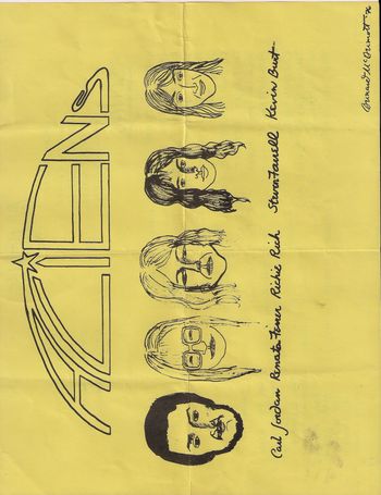 Original Aliens sketch 1975 NYC.  By Bernard McDermit 1975
