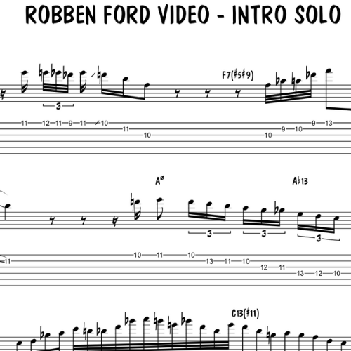 Robben Ford Video - Intro Solo